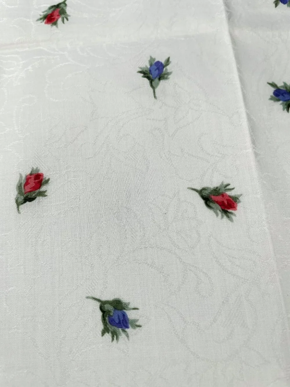 New With Tags Yves Saint Laurent Floral Cotton Scarf - Picture 14 of 14